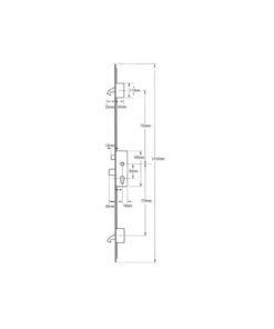 Alternative view of Cobra Latch Deadbolt 2 Hooks Key Wind Operated Multipoint Door Lock
