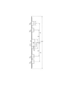 Alternative view of Cobra Latch Deadbolt 4 Hooks Lift Lever and Split Spindle Multipoint Door Lock