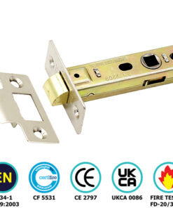 Tubular Latch Ce / Fd / Certifire / B/T Premium - Prepack 100mm Satin Chrome Each