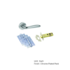 Internal Fire Door Pack - Lincoln (3pcs Ce7 75mm Tub Latch) 76 Mm Chrome Plated Pack