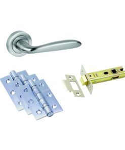 Internal Fire Door Pack - Lincoln (3pcs Ce7 75mm Tub Latch) 76 Mm Chrome Plated Pack