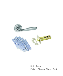 Internal Fire Door Pack - Lincoln (3pcs Ce7 75mm Tub Latch) 76 Mm Chrome Plated Pack