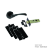 Internal Fire Door Pack - Stirling (3pcs Ce7 75mm Tub Latch) 76mm Matt Black Pack