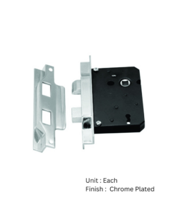 3 Lever Rebated Sash Lock - Prepack 63mm - Chrome Plated and Electro Brass - Each