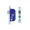 Bs3621 5 Lever Upright Dead Lock (3g110) Retro Fit 73mm - Satin Stainless and Electro Brass - Each