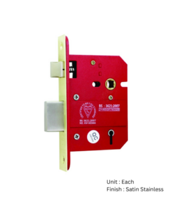 Bs3621 5 Lever Sash Lock 66mm, 76mm - Satin Stainless and Satin Brass - Each