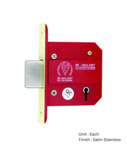 Bs3621 5 Lever Dead Lock 66mm, 76mm - Satin Stainless and Satin Brass - Each