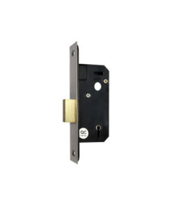 5 Lever Dead Lock (Narrow) 51mm Satin Chrome and Electro Brass - Each