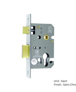 Architectural Euro Profile Mortice Sash Lock - Ce / Certifire / Fd 66mm, 76mm - Available in Multiple Finishes - Each