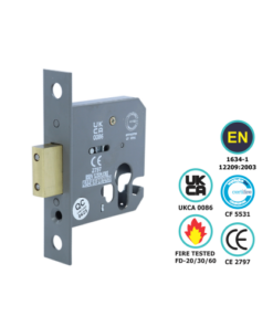 Architectural Euro Profile Mortice Dead Lock - Ce / Certifire / Fd - Case Only 63mm Each