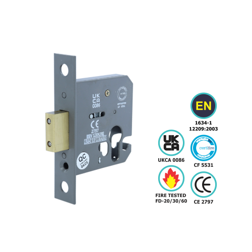 Architectural Euro Profile Mortice Dead Lock - Ce / Certifire / Fd - Case Only 63mm Each 2 Architectural Euro Profile Mortice Dead Lock - Ce / Certifire / Fd - Case Only 63mm Each