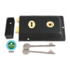 Fluted Rim Lock 150 X 100mm Epoxy Black Each