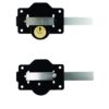 Long Throw Cylinder Rim Dead Lock - Double Epoxy Black Each