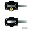 Long Throw Cylinder Rim Dead Lock - Single Epoxy Black Each