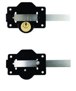 Long Throw Cylinder Rim Dead Lock - Single Epoxy Black Each