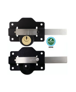 Long Throw Cylinder Rim Dead Lock - Double Epoxy Black Each