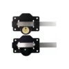 Long Throw Cylinder Rim Dead Lock - Double Epoxy Black Each
