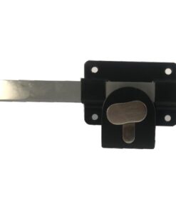 Long Throw Euro Cylinder Gate Lock Single C/W Key & Key Cyl Epoxy Black Each