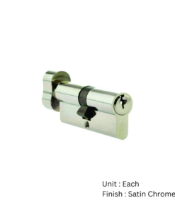 Euro Profile Cylinder And Turn Offset 60/40t Satin Chrome Each