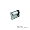 Euro Profile Cylinder - Single 45mm Satin Chrome Each