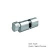 Oval Profile Cylinder And Turn 35/35 Satin Chrome and Brass Each