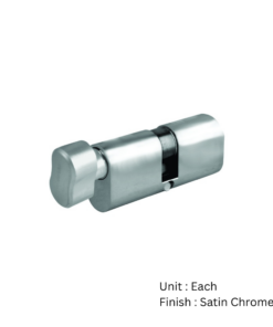 Oval Profile Cylinder And Turn 35/35 Satin Chrome and Brass Each