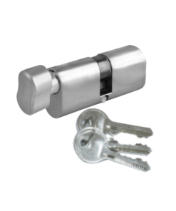 Oval Profile Cylinder And Turn 35/35 Satin Chrome and Brass Each