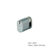 Oval Profile Cylinder - Single 45mm Satin Chrome Each