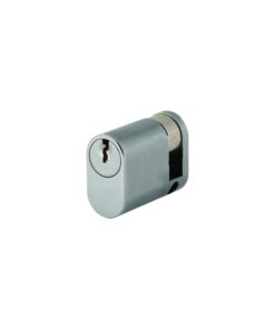 Oval Profile Cylinder - Single 45mm Satin Chrome Each