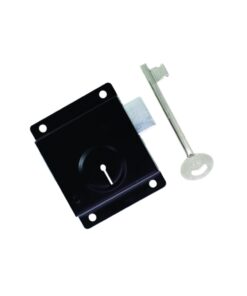 Contract Press Lock C/W 1 Key 65mm Epoxy Black Each