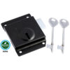 Press Lock C/W 1 Key Epoxy Black with Multiple Sizes Each