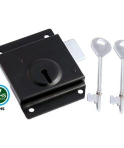 Press Lock C/W 1 Key Epoxy Black with Multiple Sizes Each