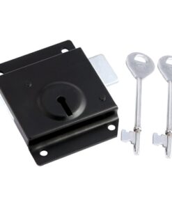 Press Lock C/W 1 Key Epoxy Black with Multiple Sizes Each