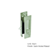 Sliding Door Set - Entrance - Satin Nickel Plated Each