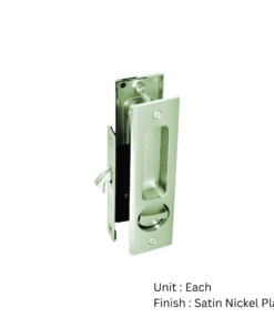 Sliding Door Set - Privacy / Bathroom - Satin Nickel Plated Each