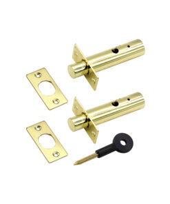 Door Rack Bolt - 2 + 1 Key 60mm with Multiple Finish Each