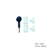 Window Toggle Lock Metal - 2 + Key (8k106) Epoxy White Each