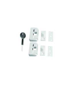 Window Toggle Lock Wooden - 2 + Key (8k101) Epoxy White Each