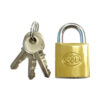 Tri-Circle Brass Padlock Brass with Multiple Sizes Each