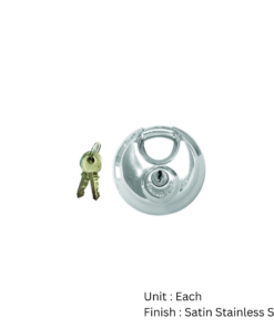 Stainless Steel Discus Padlock 70mm Polished Each
