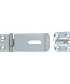 Safety Hasp and Staple And Weatherproof 40mm Padlock 150mm Epoxy Black