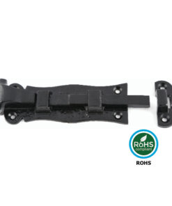 Black Antique Scroll Straight Door Bolt Epoxy Black with Different Sizes Each