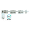 Garage Door Bolt - Heavy Locking 450mm, 600mm Hot Spelter Galvanised and Galvorite Silver Each