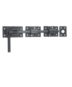 Garage Door Bolt - Heavy Epoxy Black and Hot Spelter Galvanised Finish with Different Sizes Each
