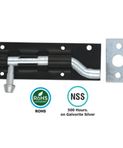 Necked Tower Bolt 100mm,150mm with Bright Zinc Plated and Epoxy Black Each