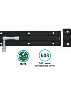 Tower Bolt - Prepack Epoxy Black, Galvorite Silver with Multiple Sizes Pack
