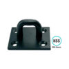 Staple For Heavy Hasp 50 X 50mm Black Durosil and Galvorite Silver Finish Each