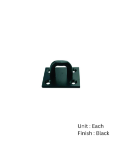 Staple For Heavy Hasp 50 X 50mm Black Durosil and Galvorite Silver Finish Each