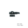 Padlock Protection Bar L/H 185mm Epoxy Black Each