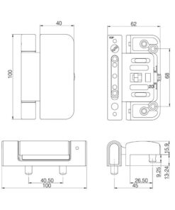 Alternative view of Mila Evolution 3D Security Flag Hinge